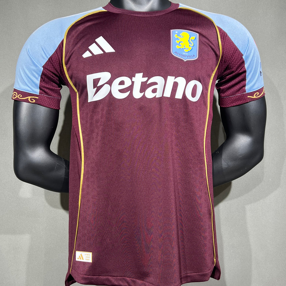 jersey 2025/26 aston villa local manga corta versión jugador