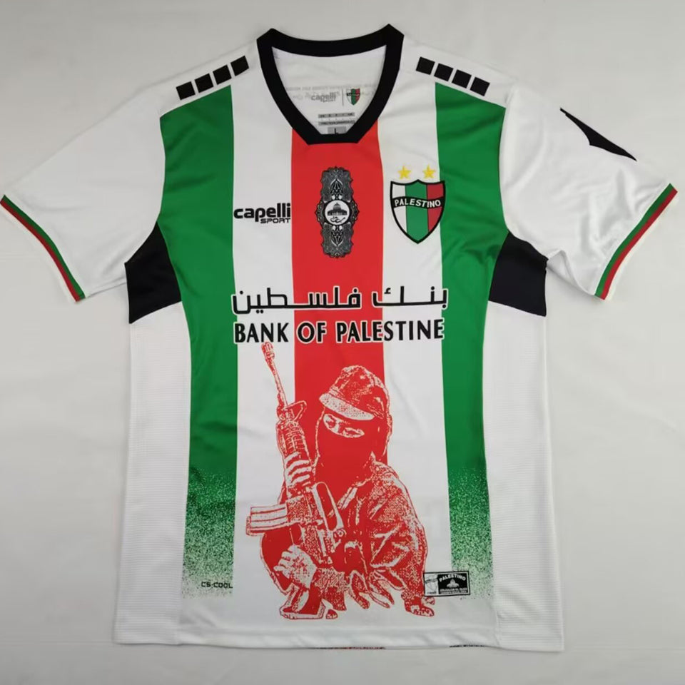 jersey 2024/25 palestino local manga corta versión fan