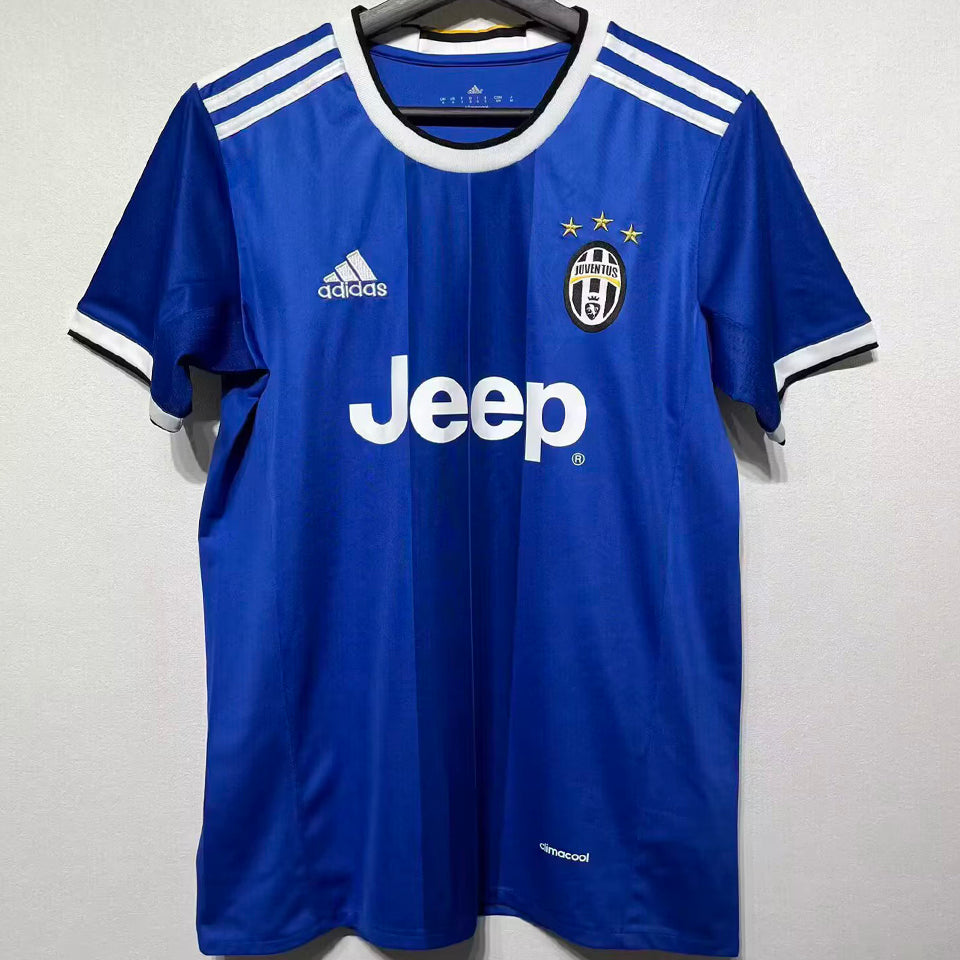 jersey 2016/2017 juventus visitante manga corta versión fan retro