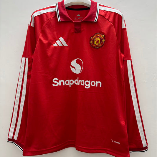 Jersey 2026/27 Manchester United Local Manga larga Versión Fan