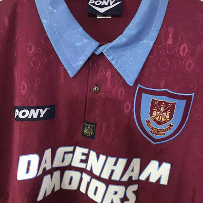 Jersey 1995/97 West Ham Local Manga larga Versión Fan Retro