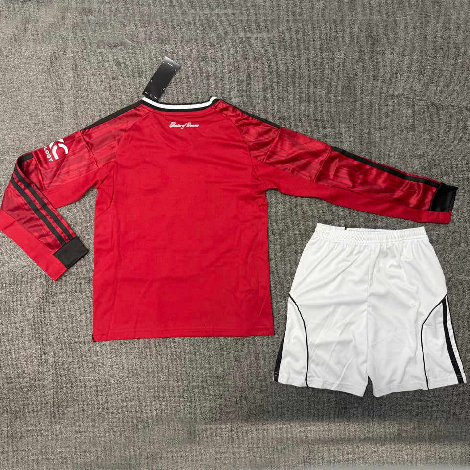 jersey 2025/26 manchester united local manga larga niño