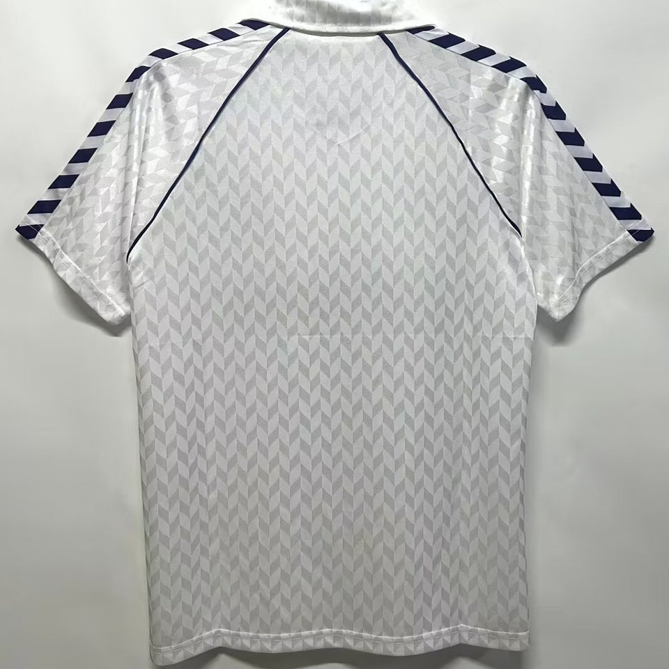 jersey 1986/1988 real madrid local manga corta versión fan retro