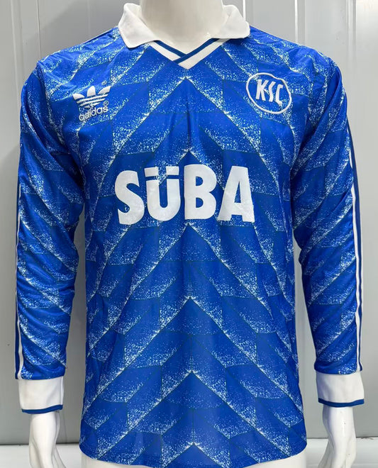 Jersey 1989/1990 Karlsruher SC Visitante Manga larga Versión Fan Retro