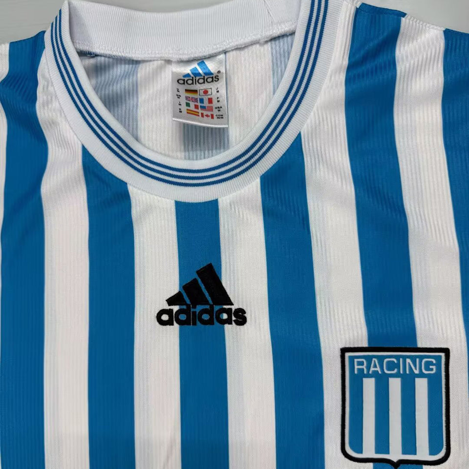 jersey 1999/2000 racing local manga corta versión fan retro