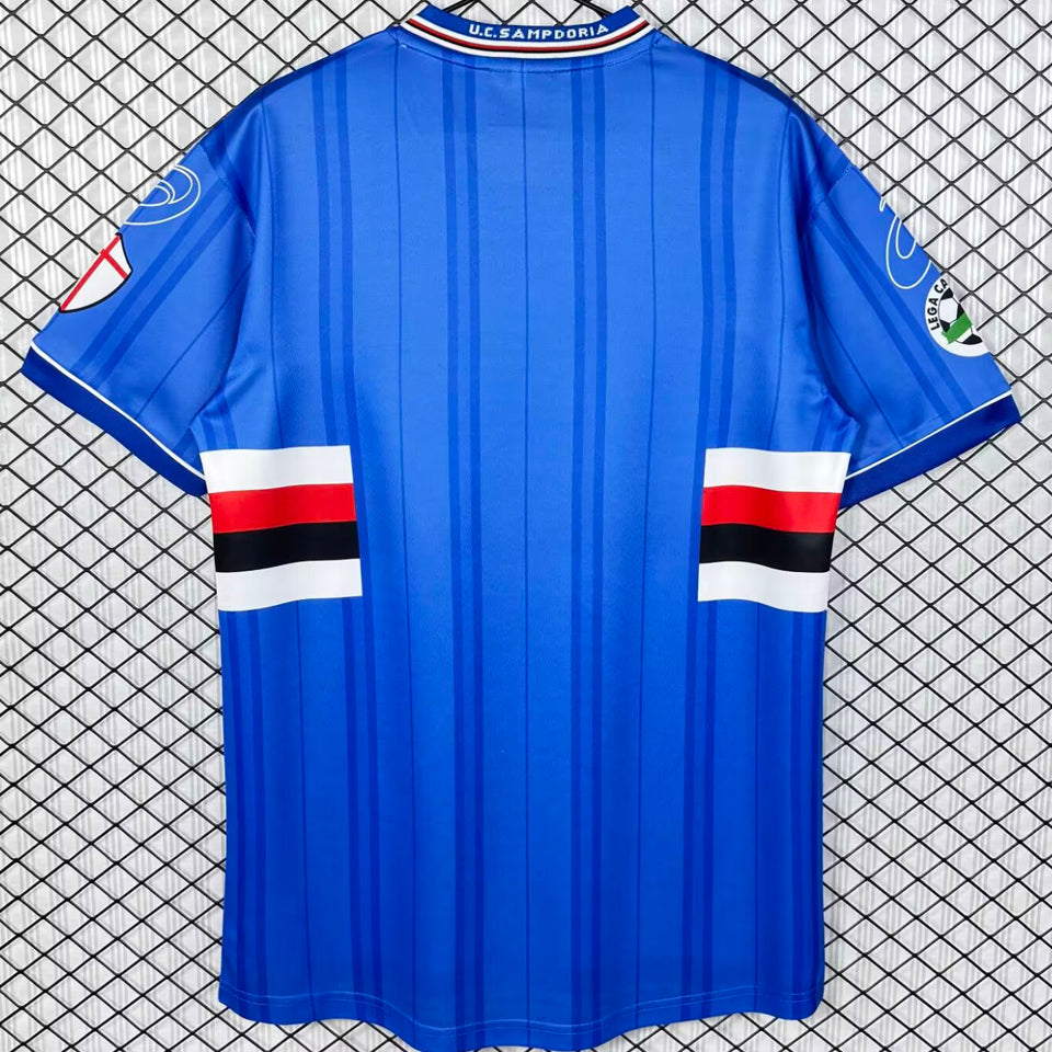 jersey 2000/2001 sampdoria local manga corta versión fan retro