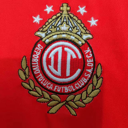 Jersey 1998/1999 Deportivo Toluca Local Manga larga Versión Fan Retro