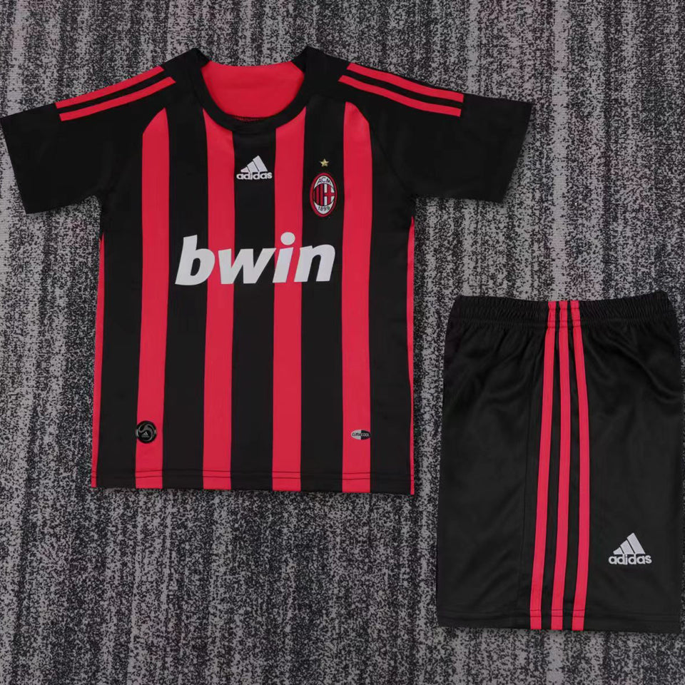 Jersey 2008/09 AC Milan Local Manga corta Niño Retro