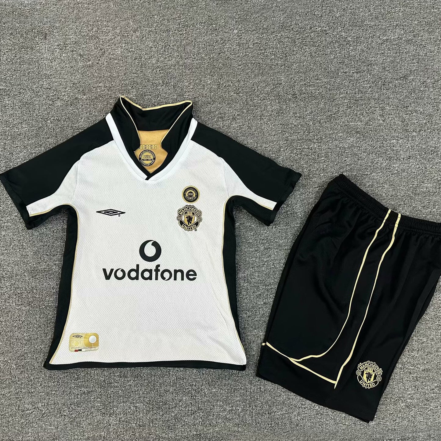 jersey 2001/02 manchester united especial manga corta niño retro