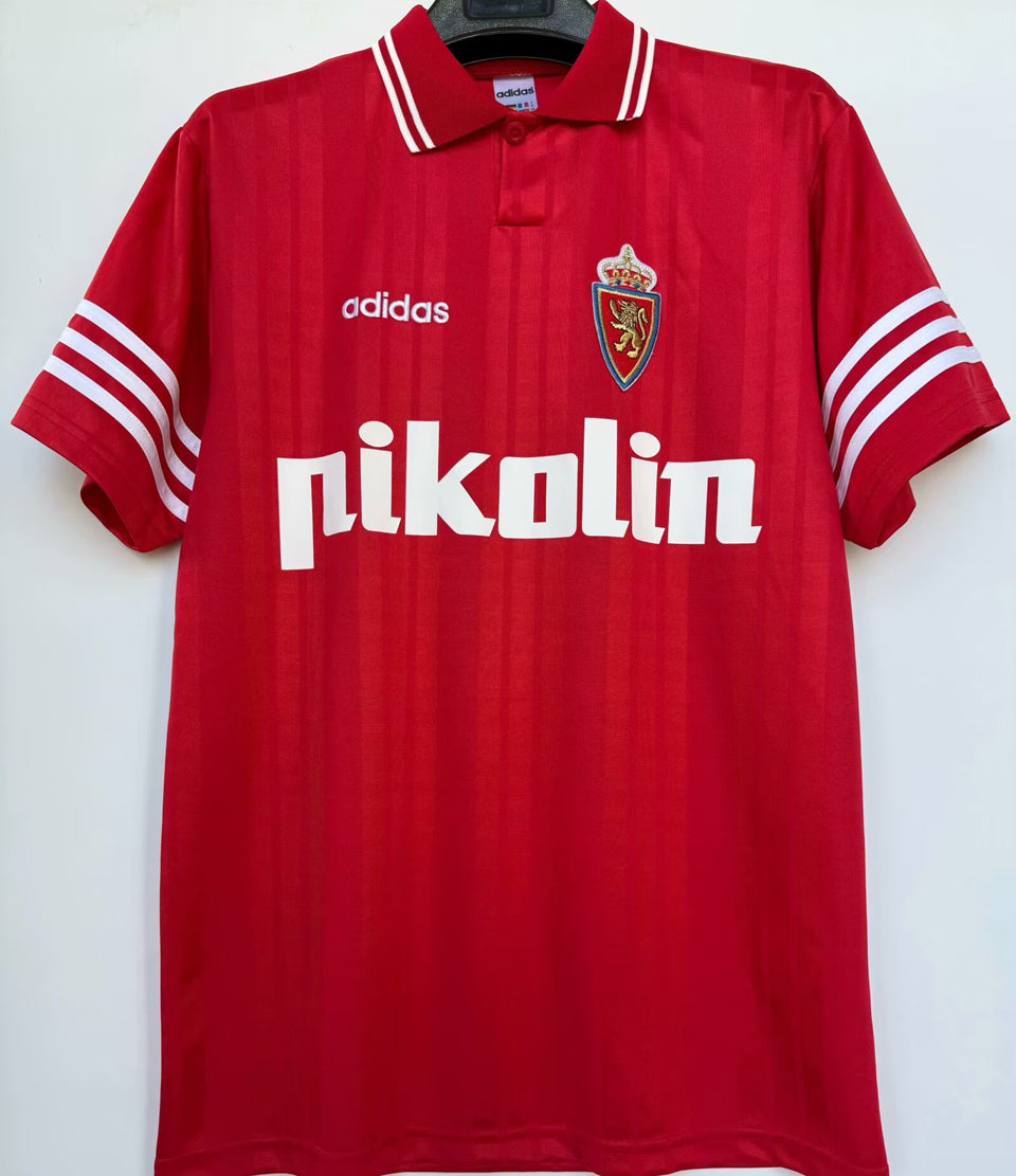 jersey 1995/96 zaragoza visitante manga corta versión fan retro