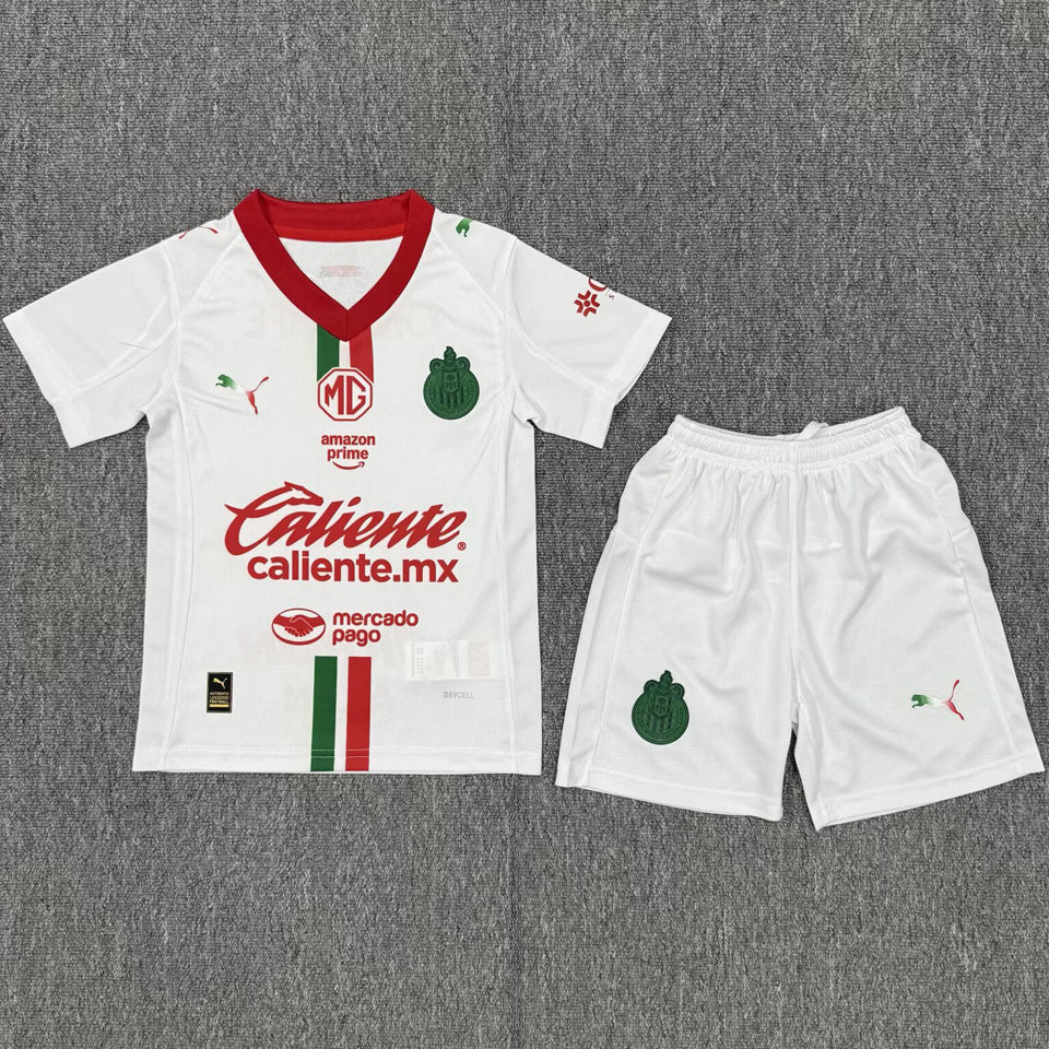 Jersey 2025/26 Chivas Visitante Manga corta Niño