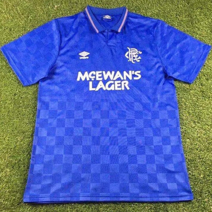 Jersey 1987/90 Rangers Local Manga corta Versión Fan Retro