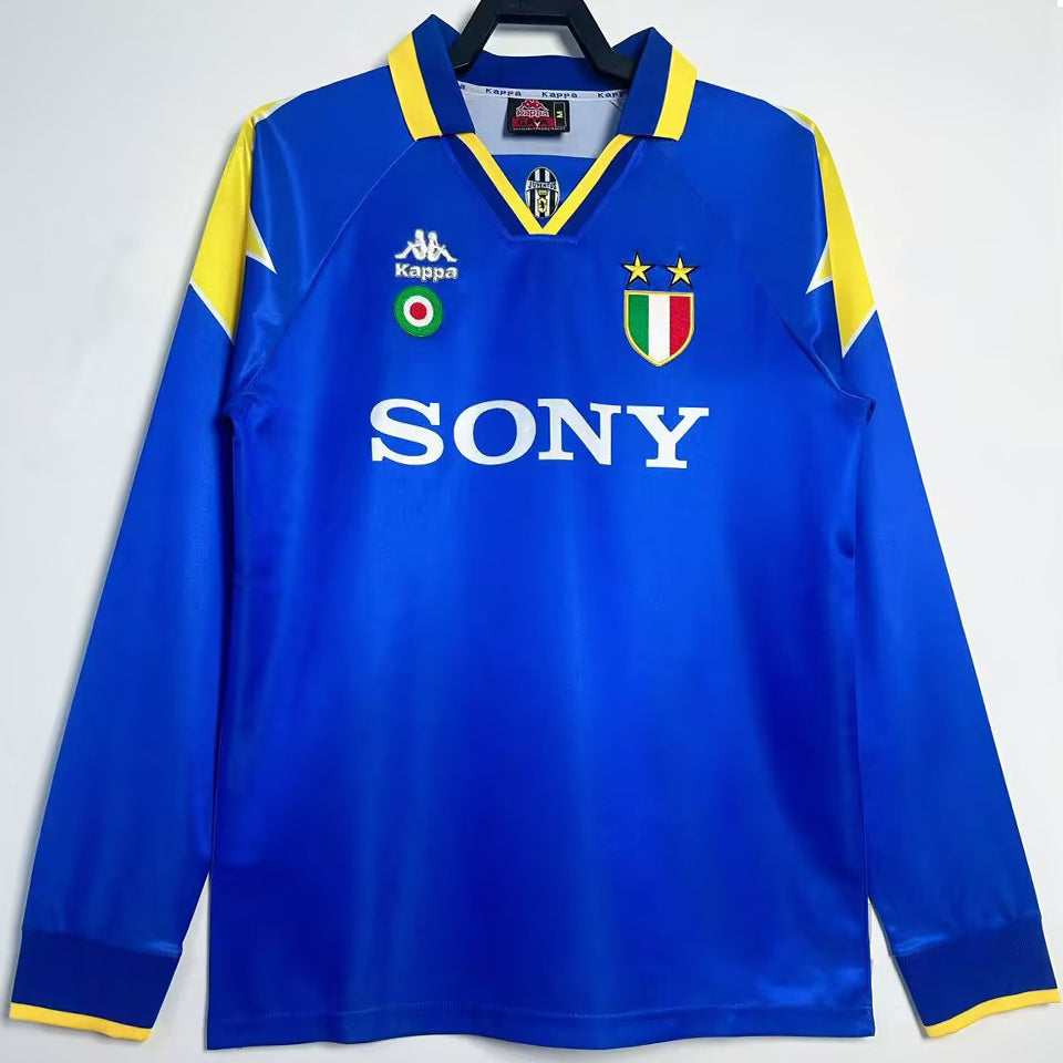 jersey 1995/96 juventus visitante manga larga versión fan retro