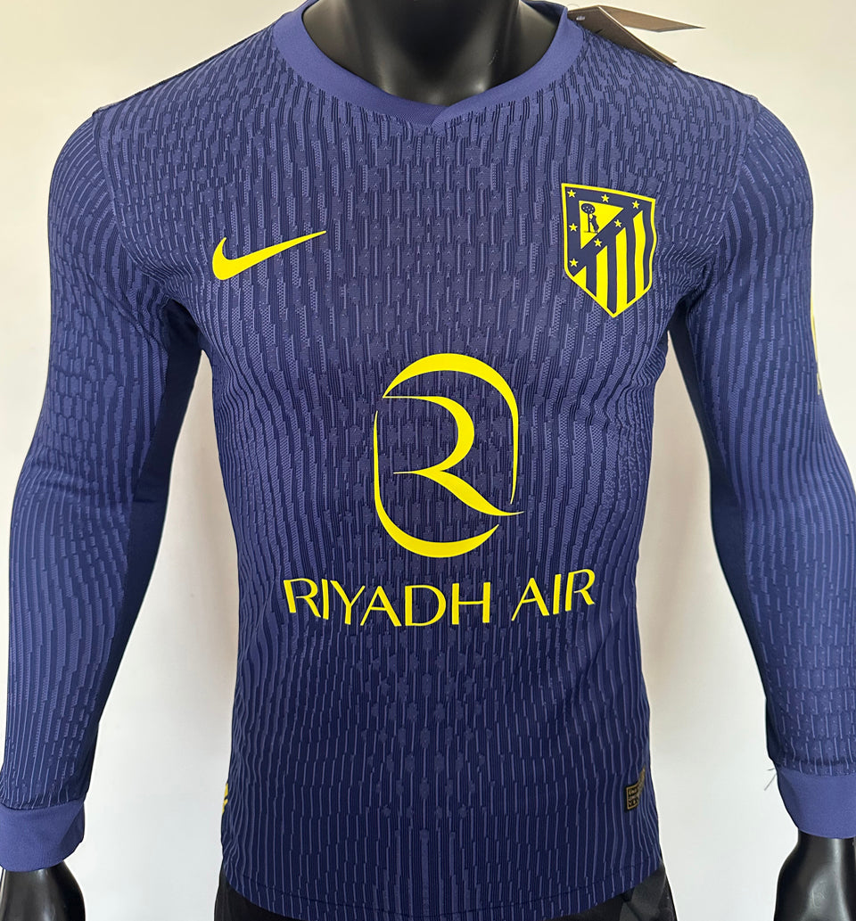 jersey 2025/26 atletico de madrid visitante manga larga versión jugador