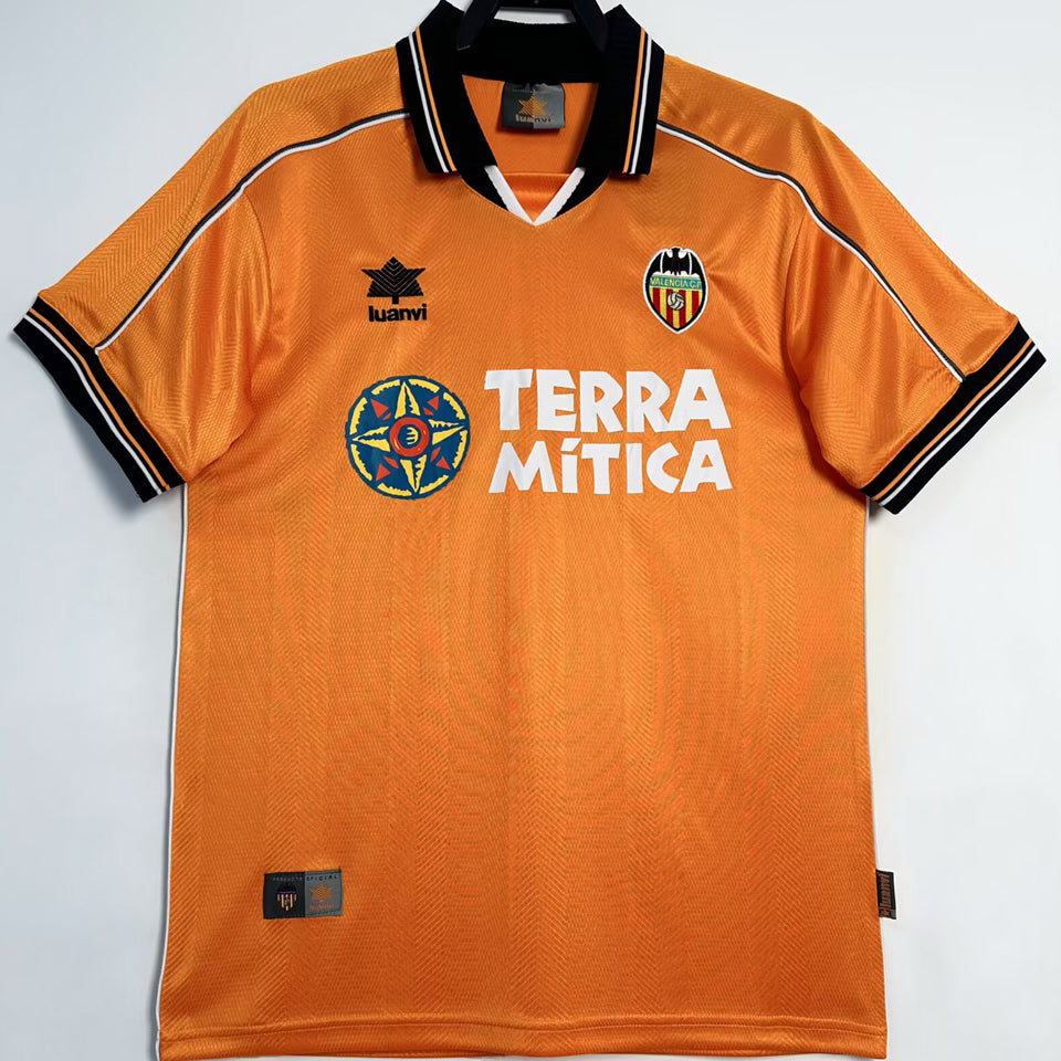 Jersey 1999/2000 Valencia Visitante Manga corta Versión Fan Retro