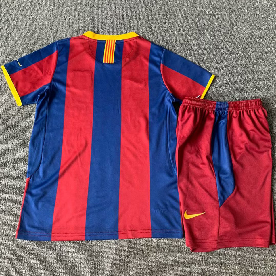 Jersey 2010/11 Barcelona Local Manga corta Niño Retro