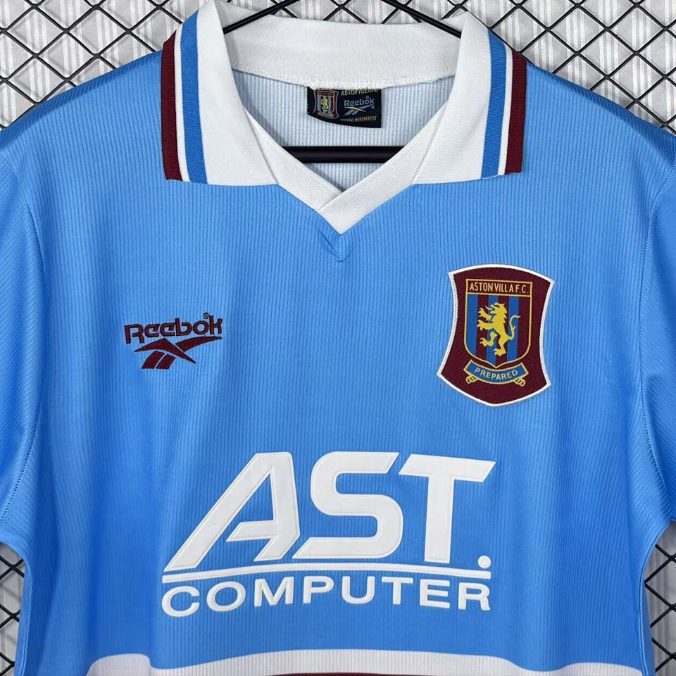jersey 1997/1998 aston villa visitante manga corta versión fan retro