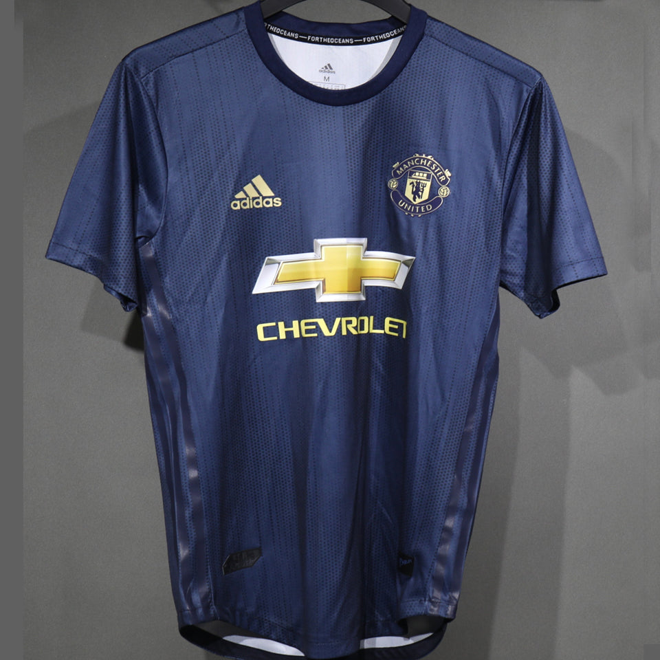 jersey 2018/2019 manchester united tercero manga corta versión jugador retro