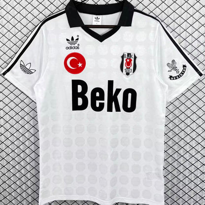 Jersey 1990/1991 Besiktas Local Manga corta Versión Fan Retro