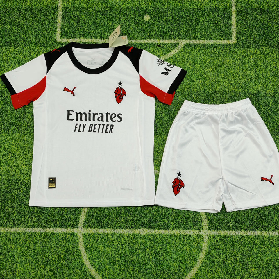 Jersey 2025/26 AC Milan Visitante Manga corta Niño