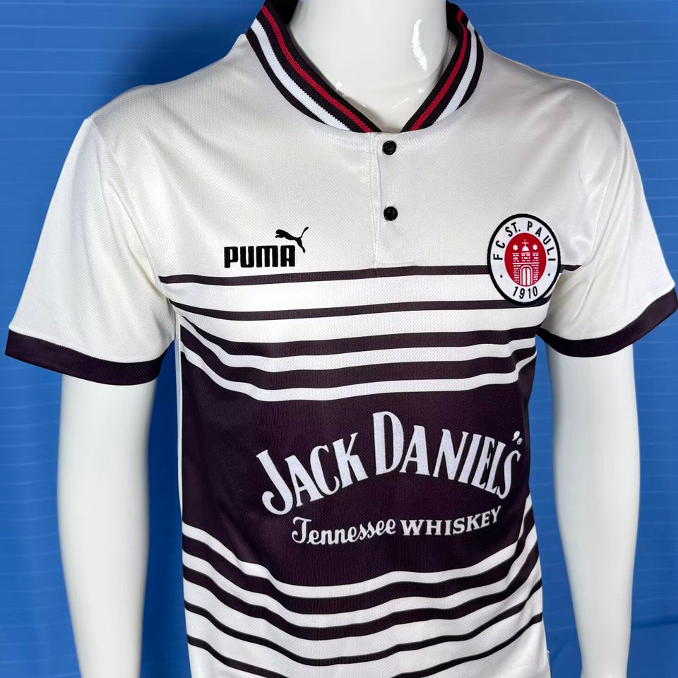 jersey 1997/1998 st pauli local manga corta versión fan retro