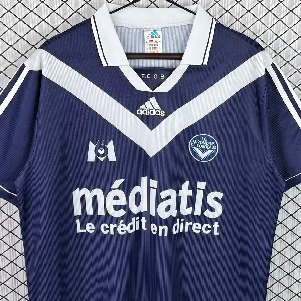 jersey 1999/2000 fc girondins de bordeaux local manga corta versión fan retro