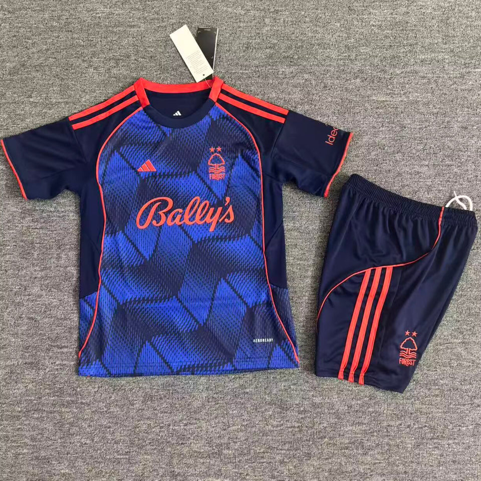 jersey 2025/26 nottingham forest tercero manga corta niño