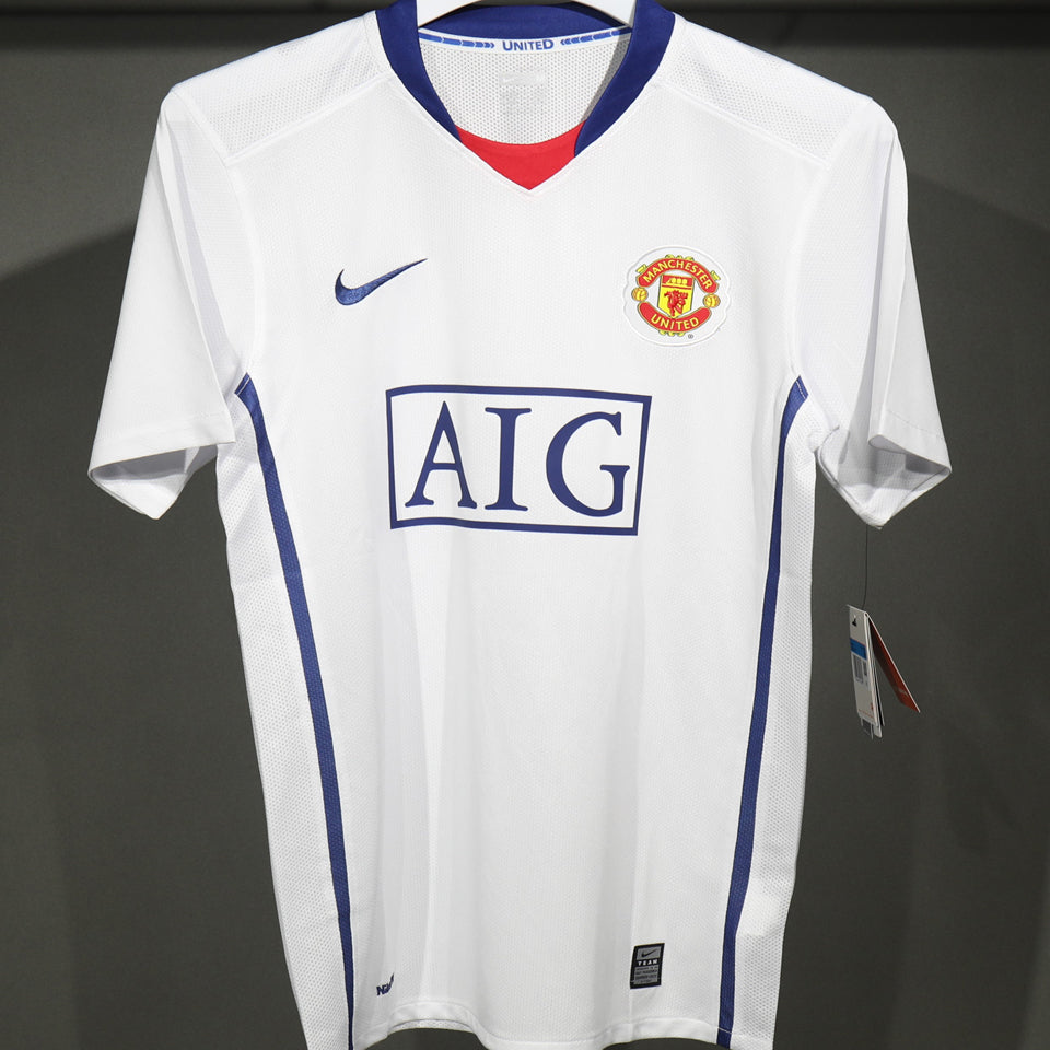 jersey 2008/2009 manchester united visitante manga corta versión jugador retro