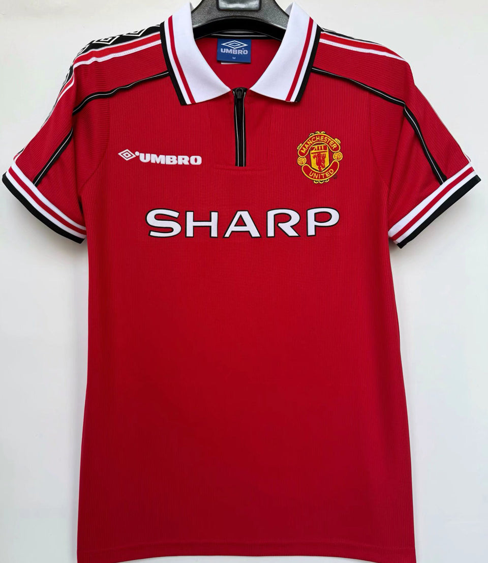 jersey 1998 manchester united local manga corta versión fan retro