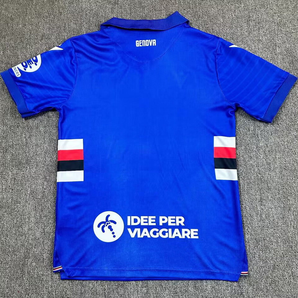 jersey 2025/26 sampdoria local manga corta versión fan