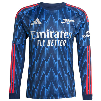 Jersey 2025/26 Arsenal Visitante Manga larga Versión Fan