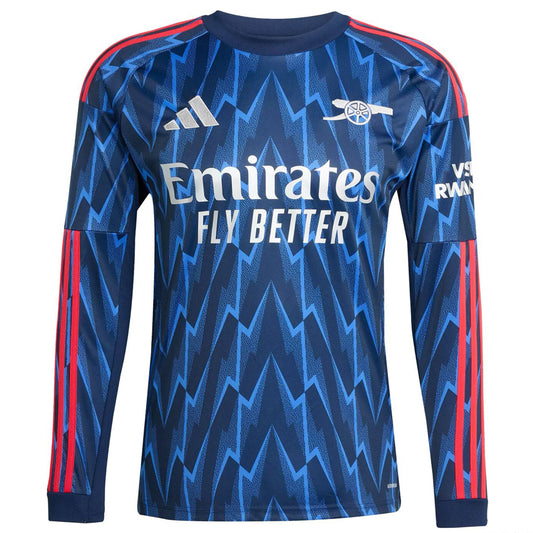 Jersey 2025/26 Arsenal Visitante Manga larga Versión Fan