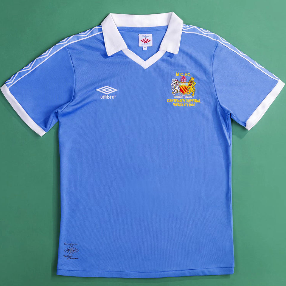 jersey 1981 manchester city especial manga corta versión fan retro