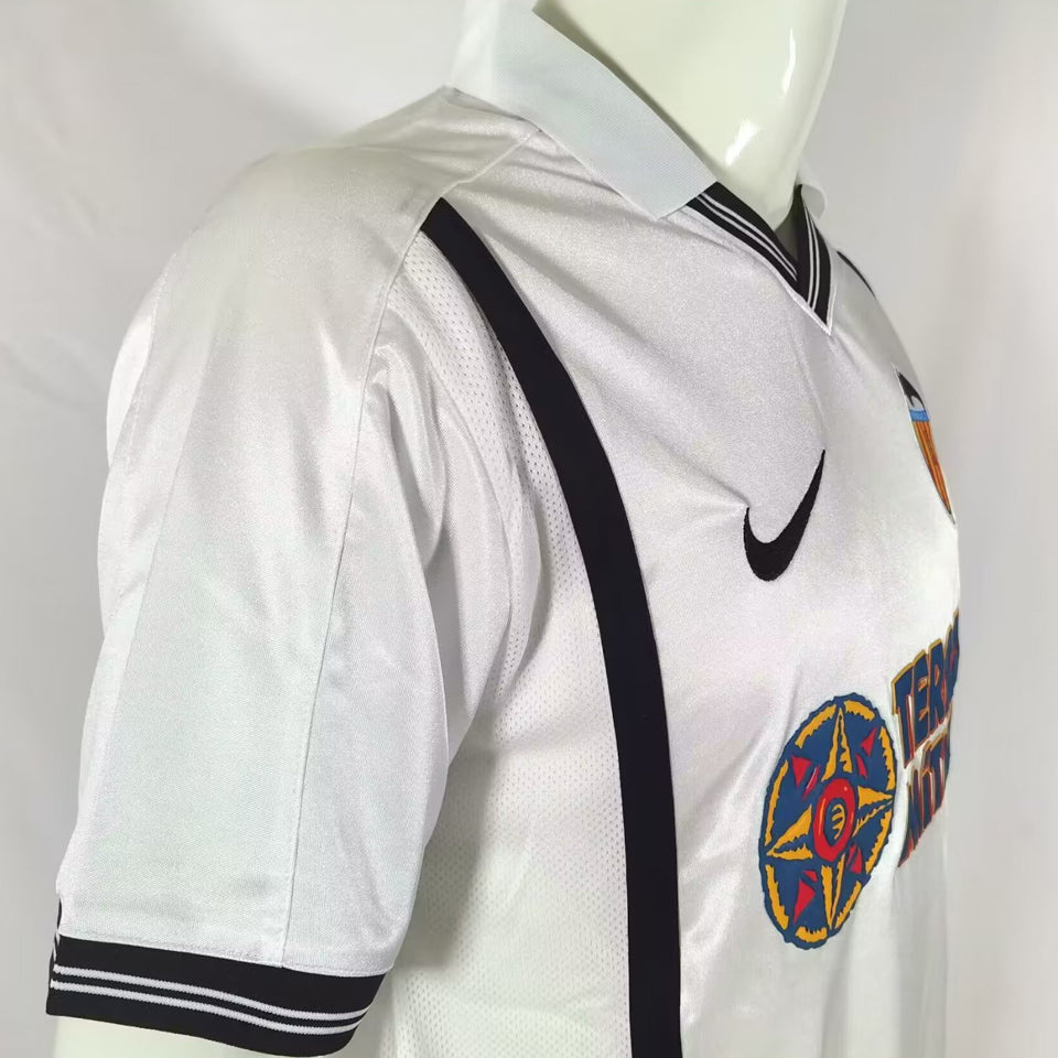 jersey 2000/01 valencia local manga corta versión fan retro