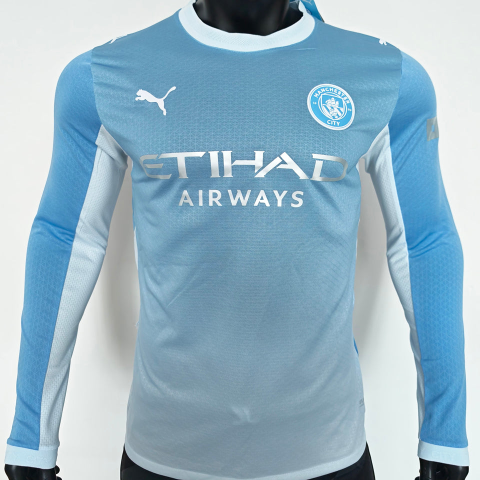 jersey 2026/27 manchester city local manga larga versión jugador
