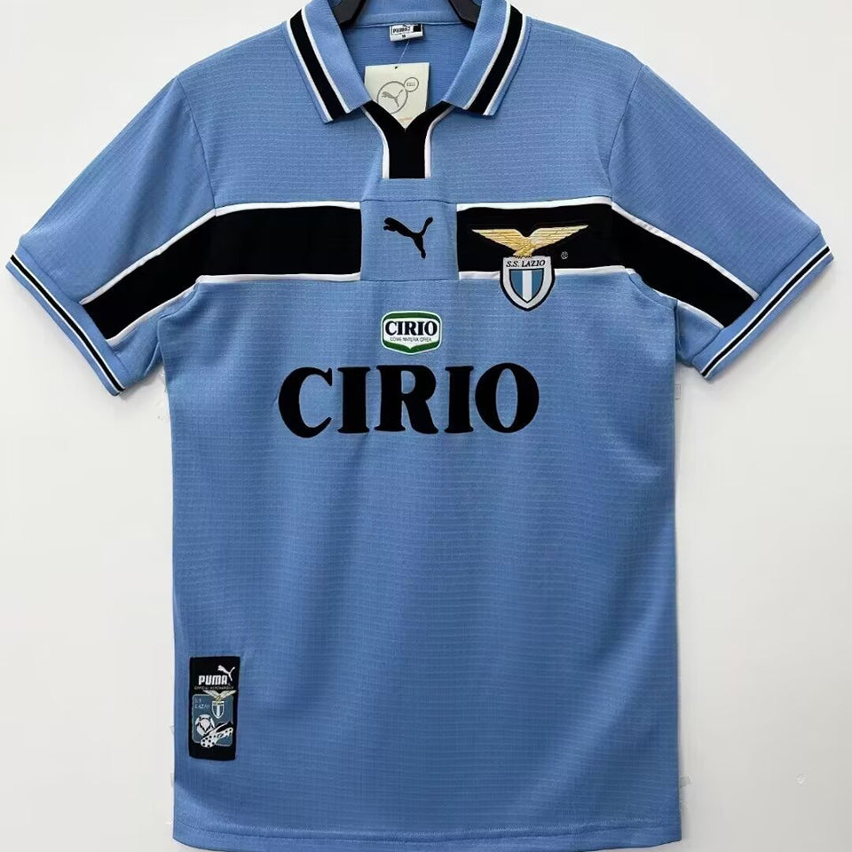 jersey 1998/99 lazio local manga corta versión fan retro