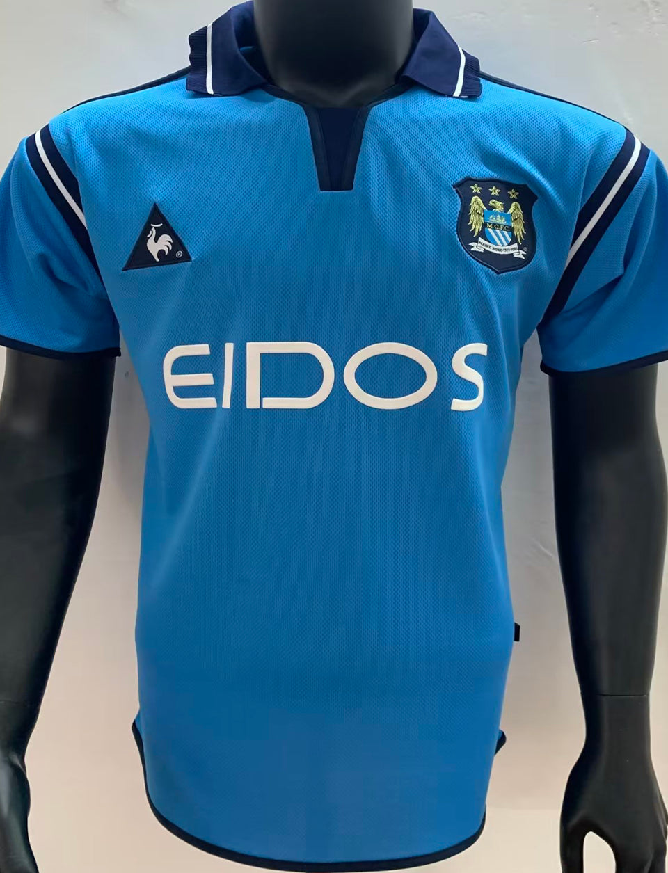 jersey 2001/02 manchester city local manga corta versión fan retro