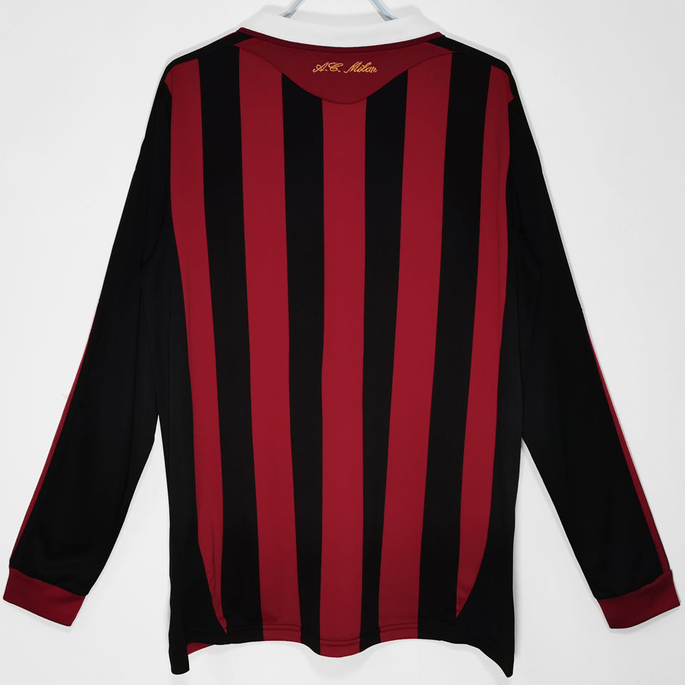 jersey 2009/10 ac milan local manga larga versión fan retro