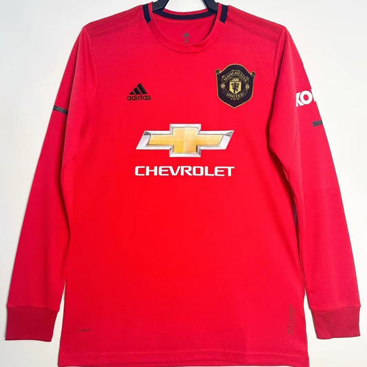 Jersey 2019/20 Manchester United Local Manga larga Versión Fan Retro
