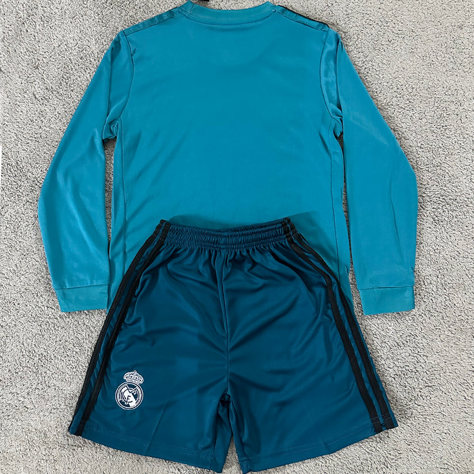 Jersey 2017/18 Real Madrid Tercero Manga larga Niño Retro
