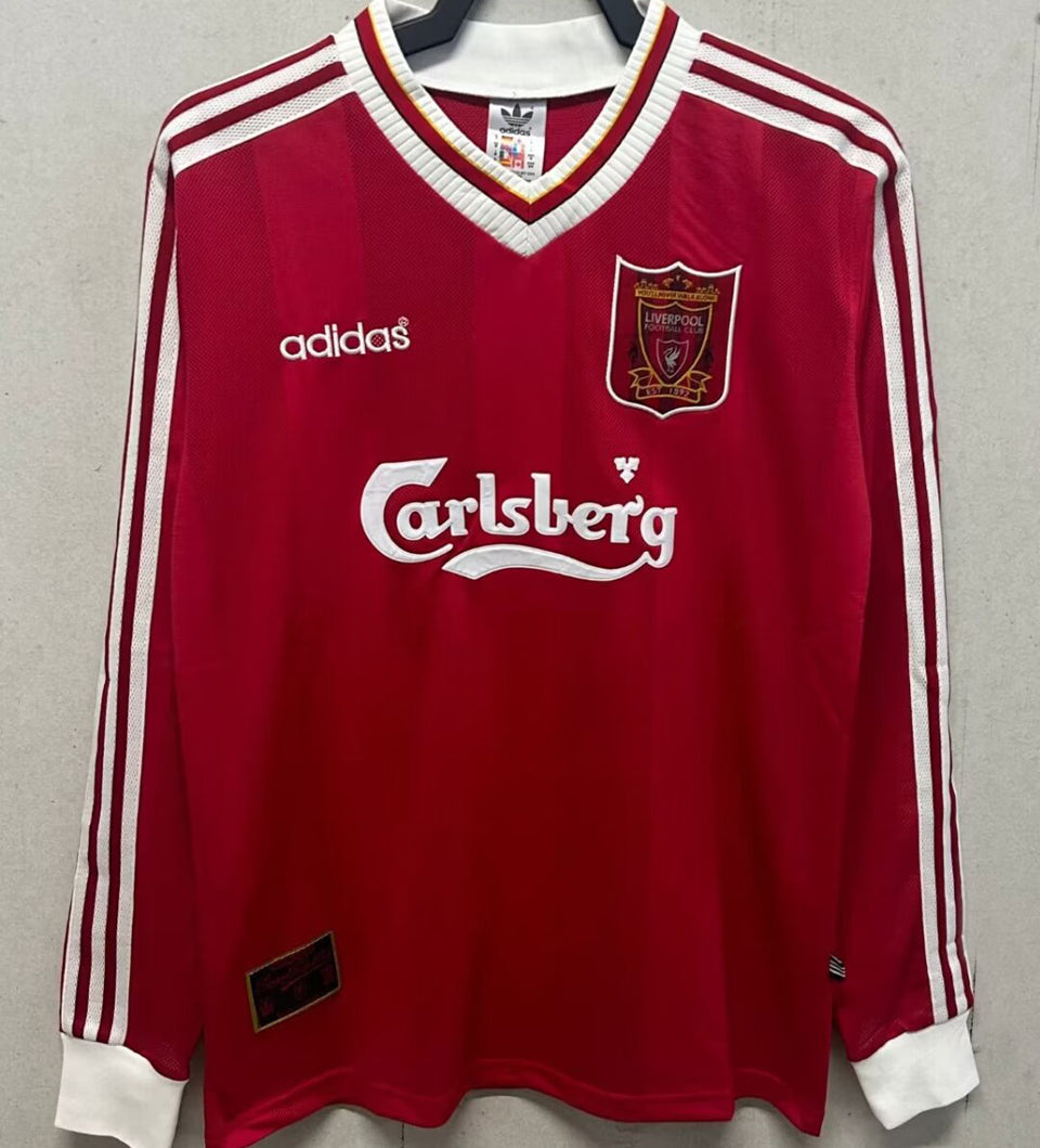 jersey 1995/96 liverpool local manga larga versión fan retro