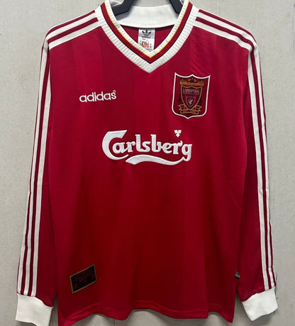 Jersey 1995/96 Liverpool Local Manga larga Versión Fan Retro