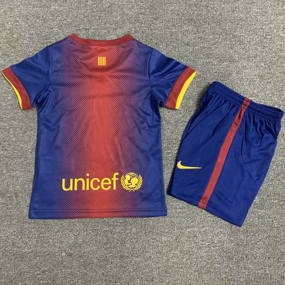 Jersey 2012/13 Barcelona Local Manga corta Niño Retro