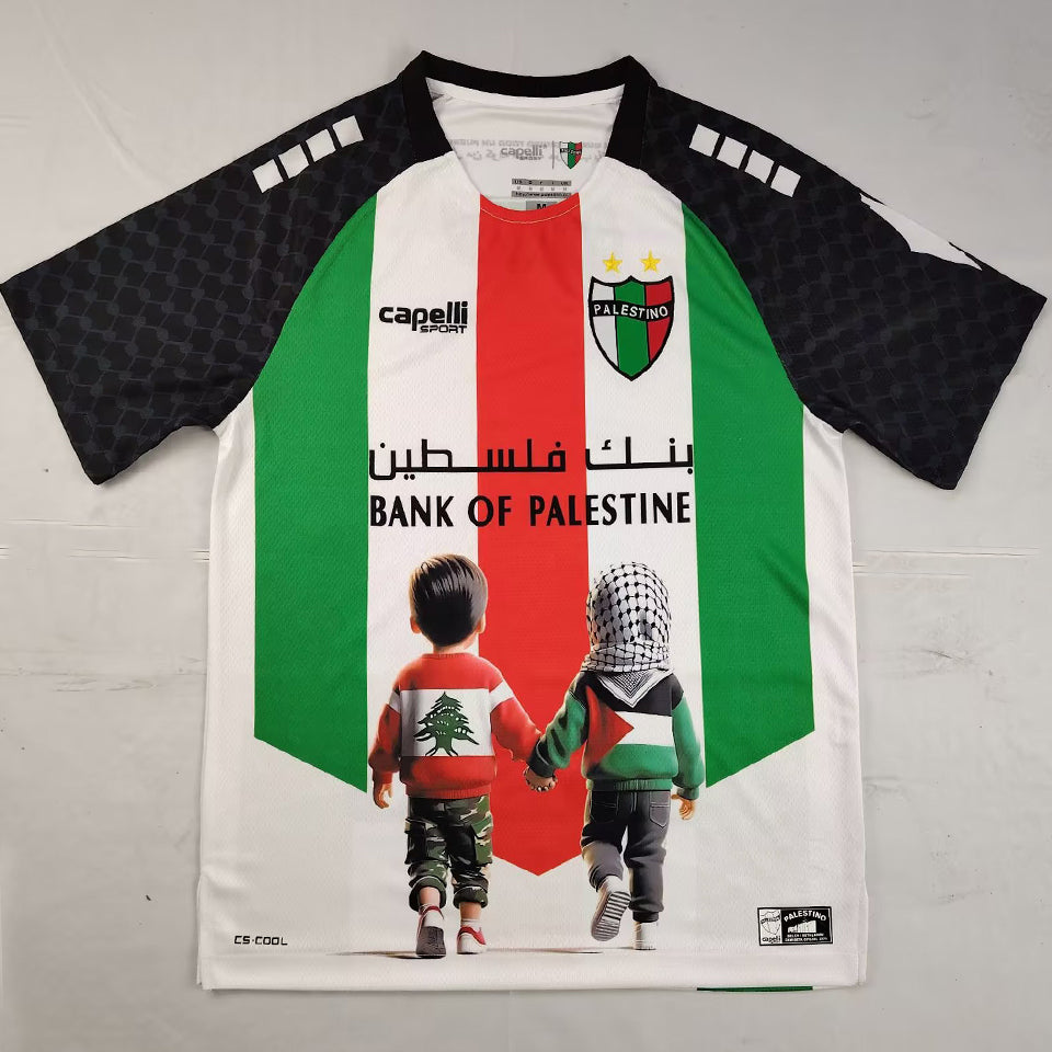 jersey 2025/26 palestino local manga corta versión fan