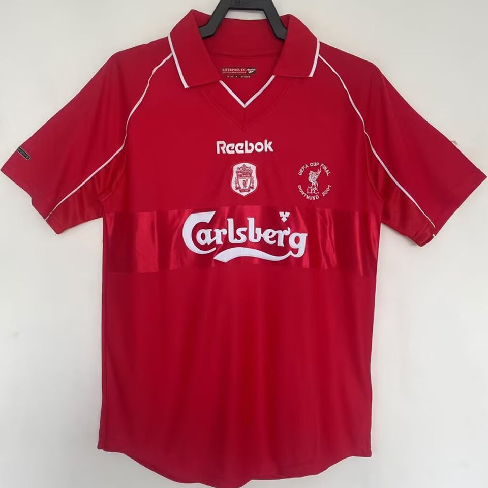 jersey 2000/01 liverpool local manga corta versión fan retro