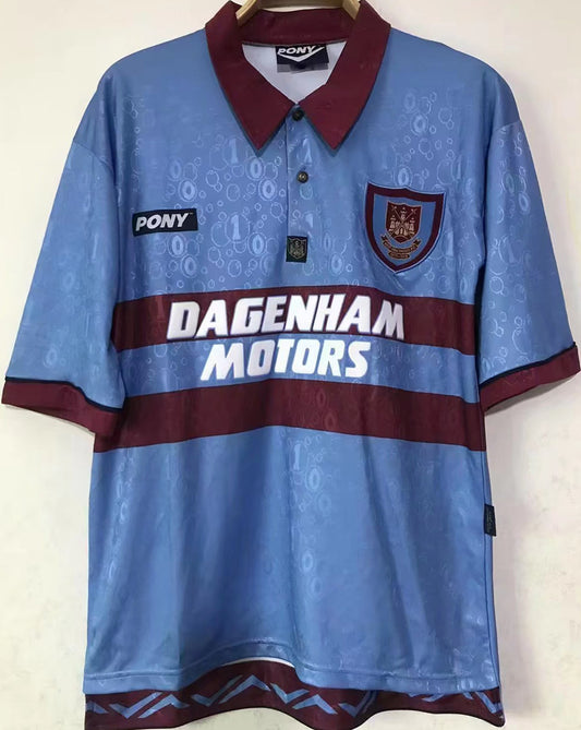 Jersey 1995/97 West Ham Visitante Manga corta Versión Fan Retro