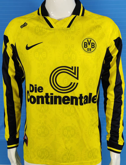 Jersey 1996/1997 Borussia Dortmund Local Manga larga Versión Fan Retro