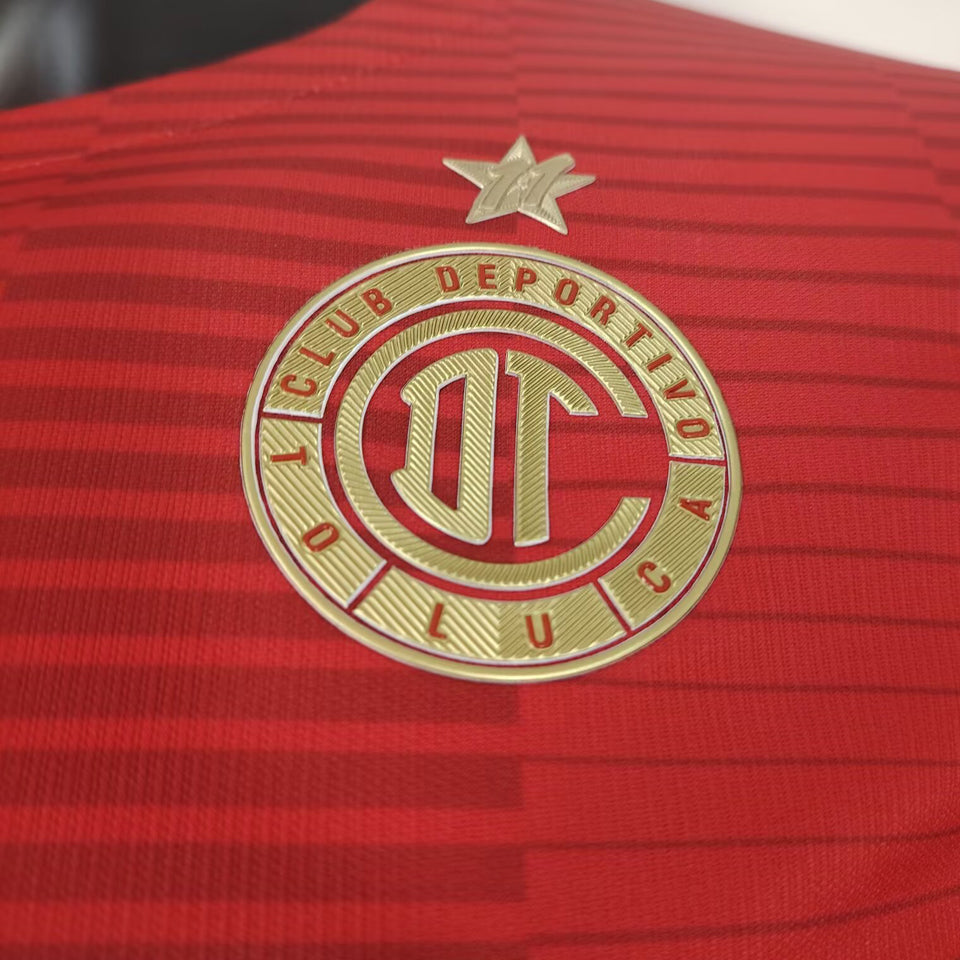jersey 2025/26 deportivo toluca local manga corta versión jugador