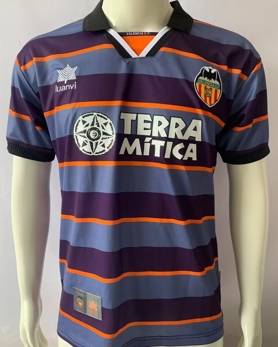 jersey 1999/2000 valencia tercero manga corta versión fan retro