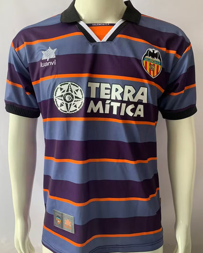Jersey 1999/2000 Valencia Tercero Manga corta Versión Fan Retro